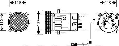 AVA OLAK290 - Compressor, air conditioning car-mod.net