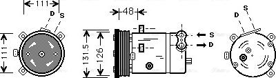 AVA OLAK280 - Compressor, air conditioning car-mod.net
