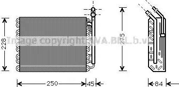 AVA OL V097 - Evaporator, air conditioning car-mod.net