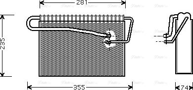 AVA OLV167 - Evaporator, air conditioning car-mod.net
