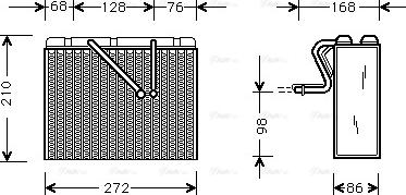 AVA OL V300 - Evaporator, air conditioning car-mod.net