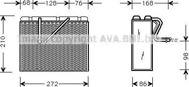 AVA OL V301 - Evaporator, air conditioning car-mod.net