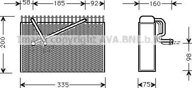 AVA OL V299 - Evaporator, air conditioning car-mod.net