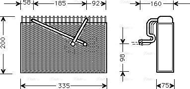AVA OLV298 - Evaporator, air conditioning car-mod.net