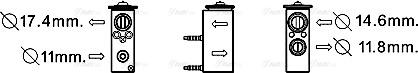 AVA PE1355 - Expansion Valve, air conditioning car-mod.net