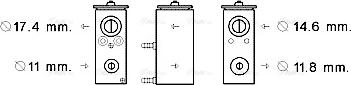 AVA PE1376 - Expansion Valve, air conditioning car-mod.net