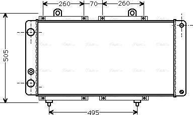 AVA PE 2033 - Radiator, engine cooling car-mod.net