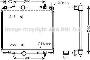 AVA PE 2237 - Radiator, engine cooling car-mod.net