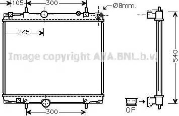 AVA PE 2277 - Radiator, engine cooling car-mod.net