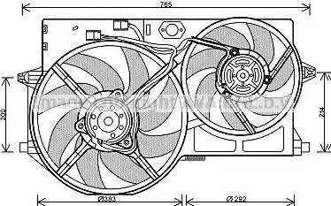 AVA PE 7543 - Fan, radiator car-mod.net