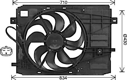 AVA PE7561 - Fan, radiator car-mod.net