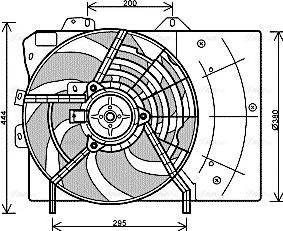 AVA PE 7539 - Fan, radiator car-mod.net