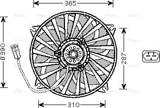 AVA PE 7535 - Fan, radiator car-mod.net