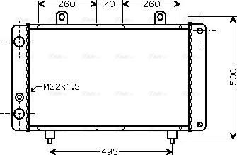 AVA PEA2319 - Radiator, engine cooling car-mod.net