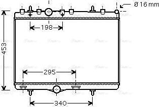 AVA PEA2290 - Radiator, engine cooling car-mod.net