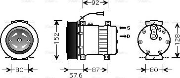 AVA REAK078 - Compressor, air conditioning car-mod.net