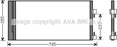 AVA RT5430D - Condenser, air conditioning car-mod.net