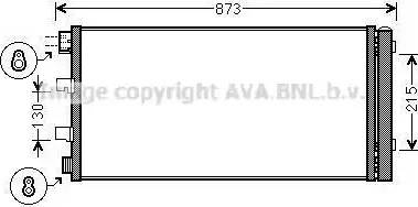 AVA RT5475D - Condenser, air conditioning car-mod.net