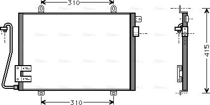AVA RT 5232 - Condenser, air conditioning car-mod.net