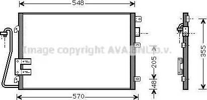 AVA RT5275D - Condenser, air conditioning car-mod.net