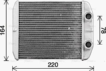 AVA RT6663 - Heat Exchanger, interior heating car-mod.net