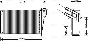 AVA RT 6228 - Heat Exchanger, interior heating car-mod.net