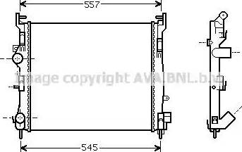 AVA RT 2362 - Radiator, engine cooling car-mod.net