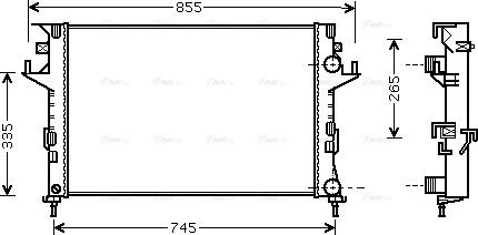 AVA RT2291 - Radiator, engine cooling car-mod.net