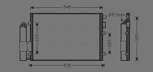 AVA RTA5275D - Condenser, air conditioning car-mod.net
