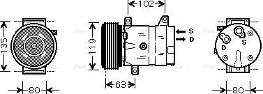 AVA RTAK440 - Compressor, air conditioning car-mod.net