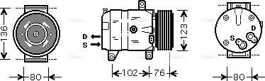 AVA RTAK069 - Compressor, air conditioning car-mod.net