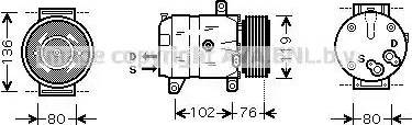 AVA RT K069 - Compressor, air conditioning car-mod.net