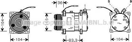 AVA RT K318 - Compressor, air conditioning car-mod.net