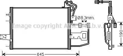 AVA SA5015 - Condenser, air conditioning car-mod.net