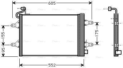 AVA SAA5007D - Condenser, air conditioning car-mod.net