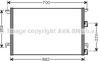 AVA SB5058D - Condenser, air conditioning car-mod.net