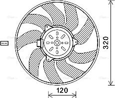 AVA SB7504 - Fan, radiator car-mod.net