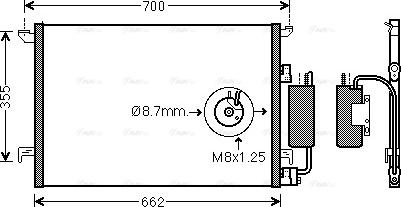 AVA SBA5058D - Condenser, air conditioning car-mod.net