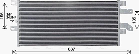 AVA SC5073 - Condenser, air conditioning car-mod.net