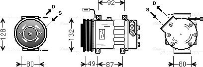 AVA SCAK026 - Compressor, air conditioning car-mod.net