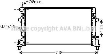 AVA ST2041 - Radiator, engine cooling car-mod.net