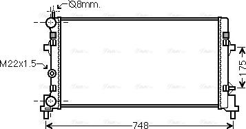 AVA STA2037 - Radiator, engine cooling car-mod.net