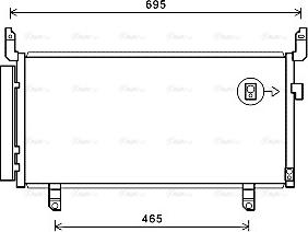 AVA SU5104D - Condenser, air conditioning car-mod.net