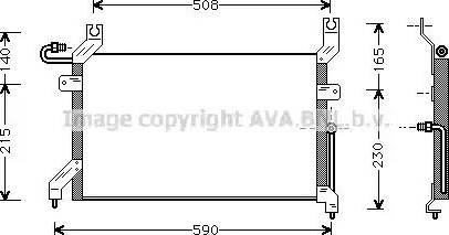 AVA SZ 5026 - Condenser, air conditioning car-mod.net