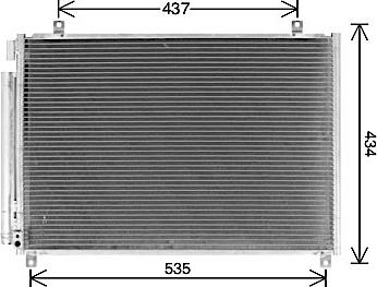 AVA SZ5154D - Condenser, air conditioning car-mod.net