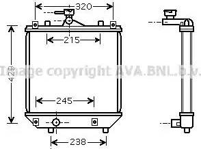 AVA SZ 2064 - Radiator, engine cooling car-mod.net