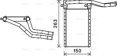 AVA SZA6146 - Heat Exchanger, interior heating car-mod.net