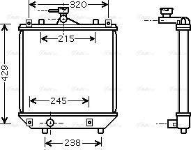AVA SZA2064 - Radiator, engine cooling car-mod.net