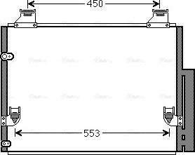 AVA TO5563D - Condenser, air conditioning car-mod.net