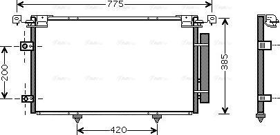 AVA TO5319D - Condenser, air conditioning car-mod.net